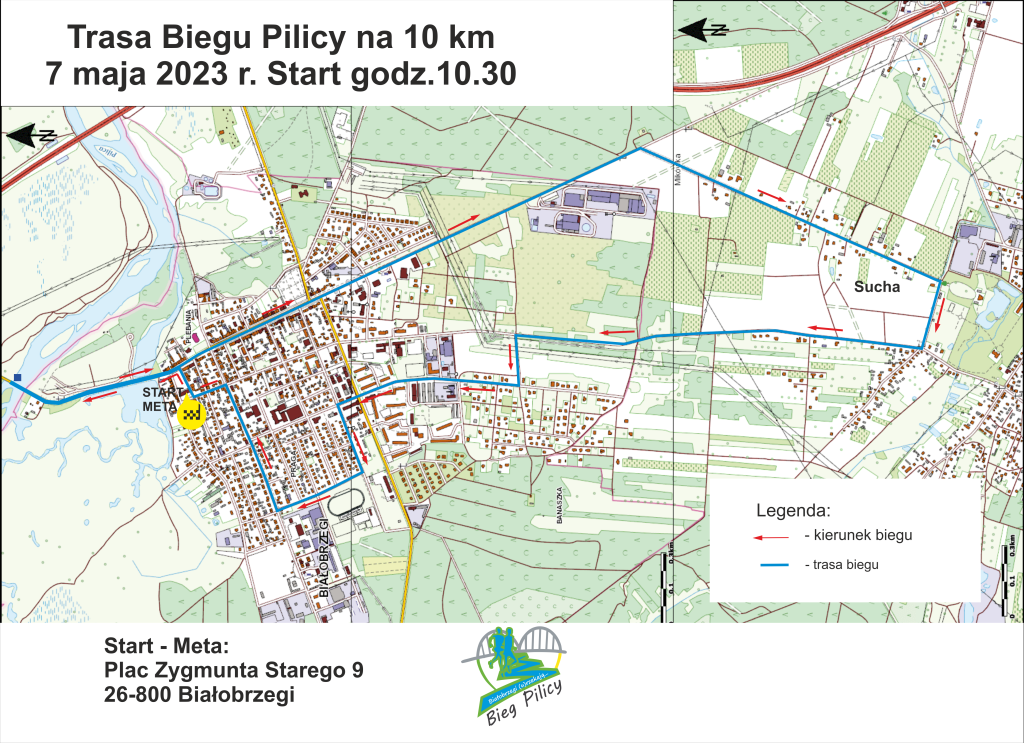 Bieg Pilicy 2023 Trasa 10 km